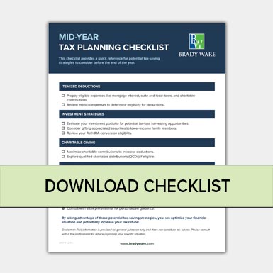 Mid-Year Tax Planning Checklist
